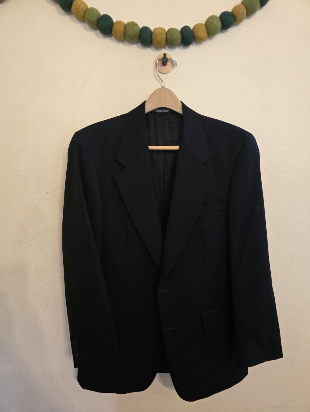 Brandini Le Collezioni Tailored for Robinson's Pure Wool Black Blazer 38R
